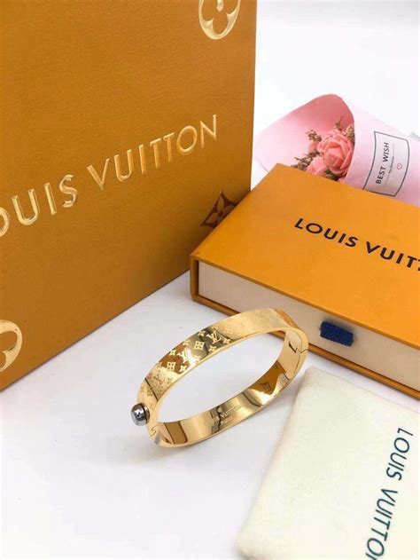 lv bangle gold|louis vuitton bracelet size chart.